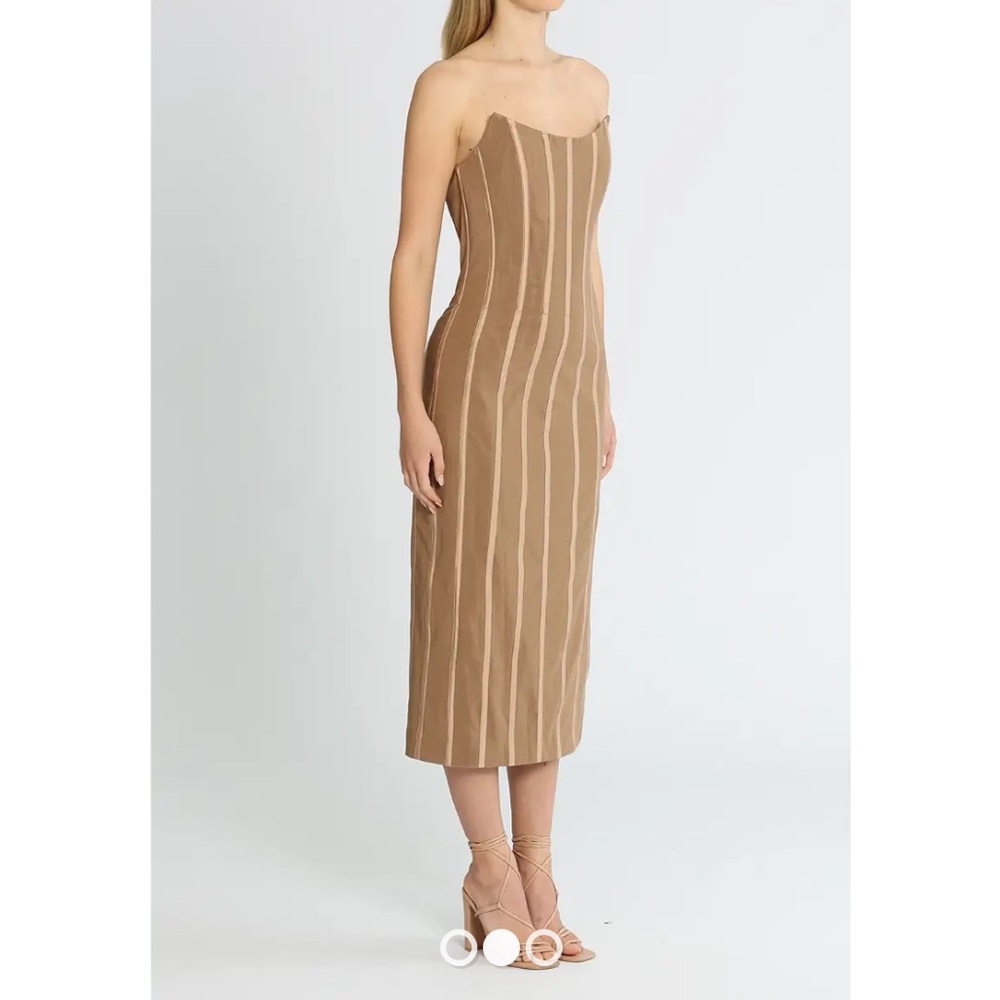 MISHA Zoe Dress in Caribou Color: Caribou - Picture 2 of 6